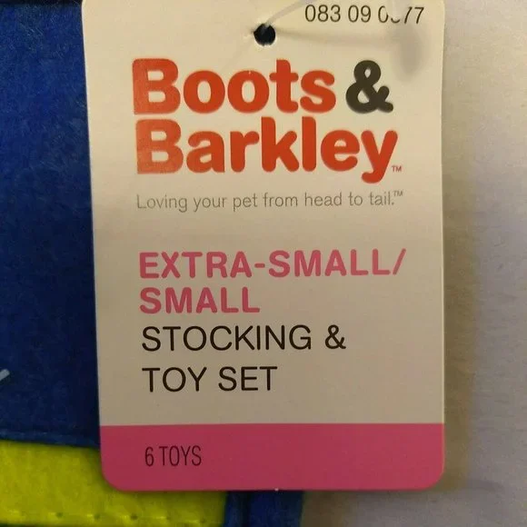 Dog Toys Boots & Barkley Green Stocking 6 Pieces Stuffed Toys & Balls - Picture 4 of 5